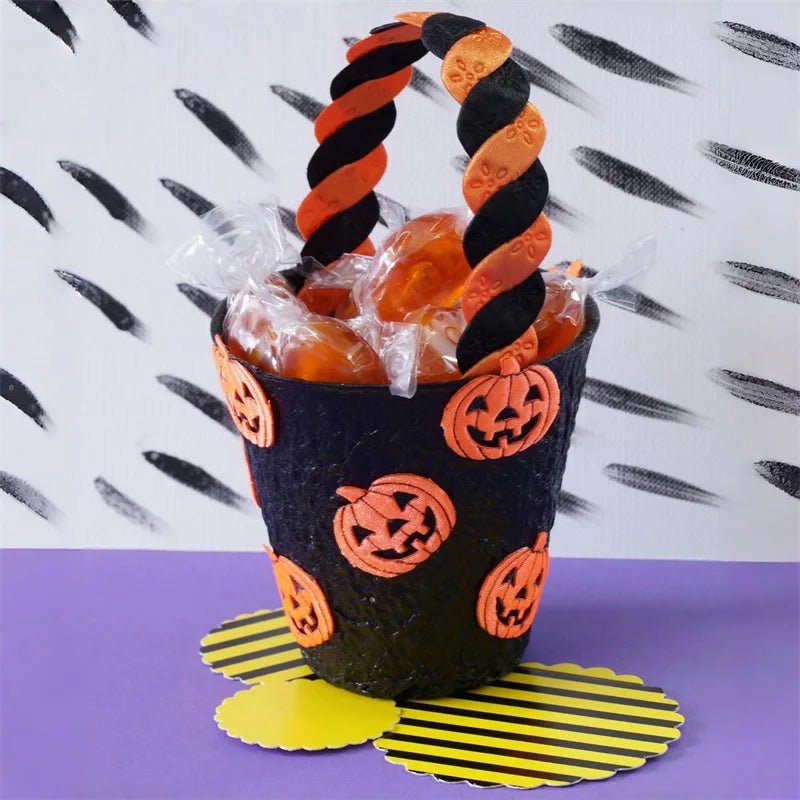 10M Halloween reliëf lint - Geest, pompoen, vleermuis en spin - Polyester lint voor decoratie en cadeauverpakking - Bivakshop
