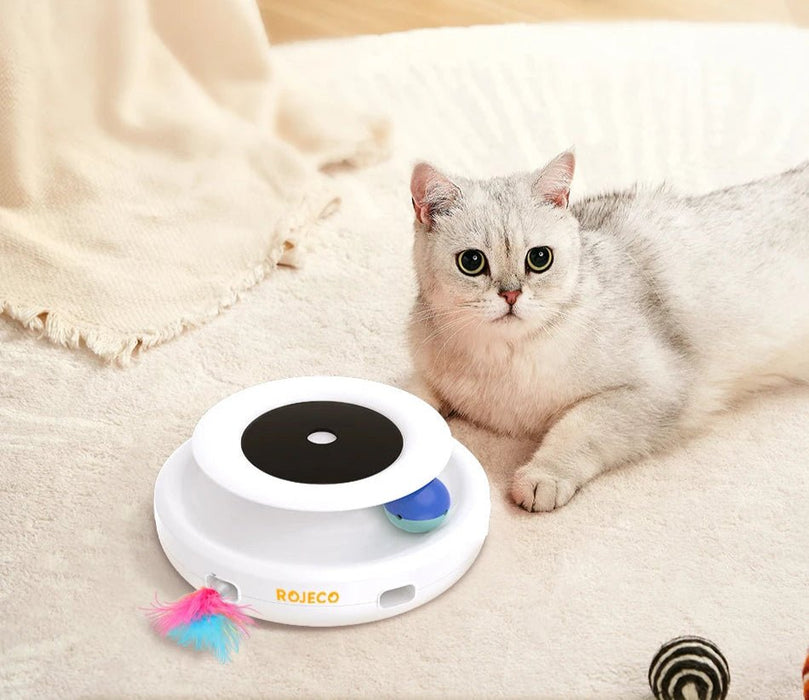 2 - in - 1 Elektronisch speelgoed voor katten & honden – Veer en bal actie - Bivakshop