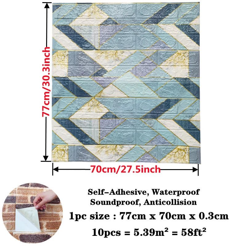 3D foam muurpanelen - Waterdicht & zelfklevend - Kindvriendelijk & formaldehydevrij - Bivakshop