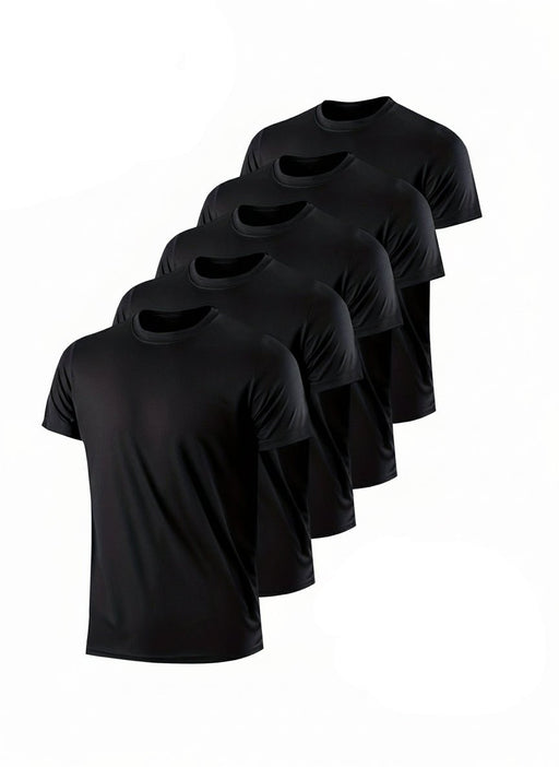 5 - delige Set Heren Sport T-shirts – Ultralicht, Sneldrogend en Ademend - Bivakshop