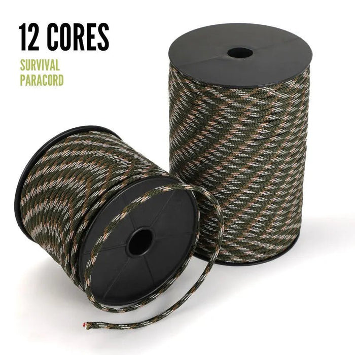 650 militair paracord 4 mm – 12 - strengs survivalkoord – 100 m lengte - Bivakshop
