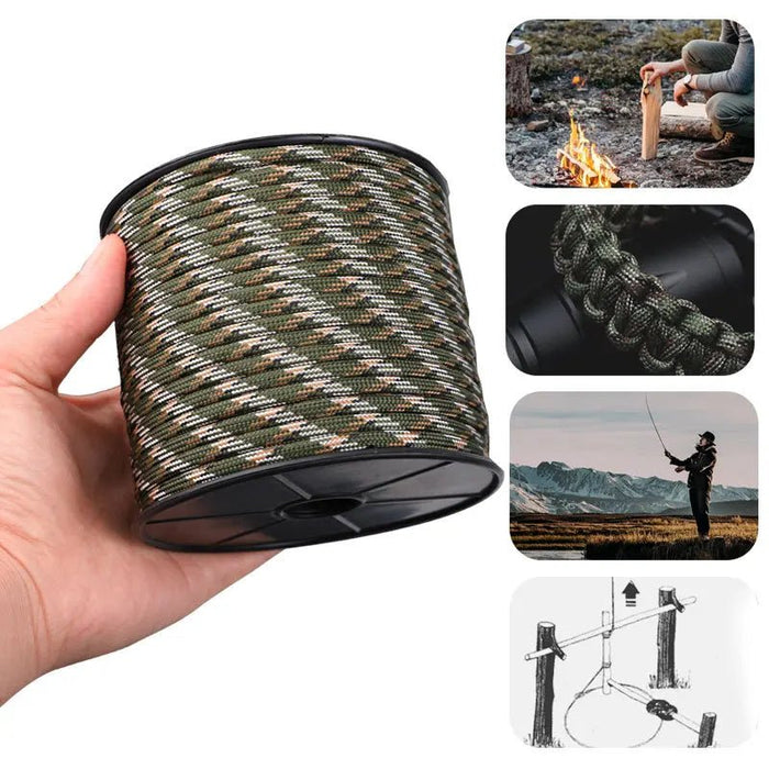 650 militair paracord 4 mm – 12 - strengs survivalkoord – 100 m lengte - Bivakshop