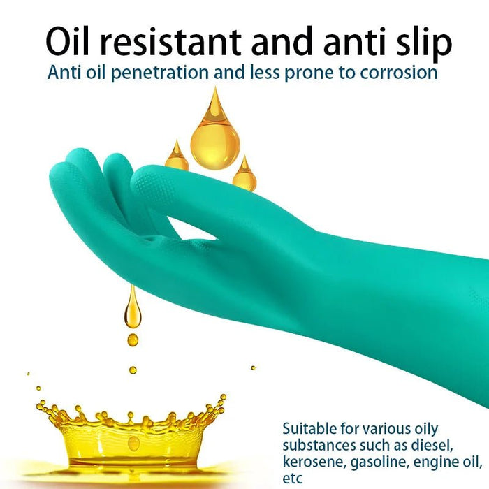 Afwas - en schoonmaakhandschoenen – nitril rubber – waterdicht, oliebestendig & duurzaam - Bivakshop