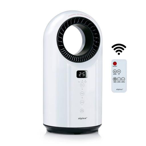 Alpina - Bladloze PTC kachel 1000/1500W – Veilig & stil – Met afstandsbediening - Bivakshop