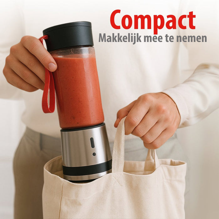 Alpina - Draagbare smoothie Maker – 125W – USB oplaadbaar - Bivakshop