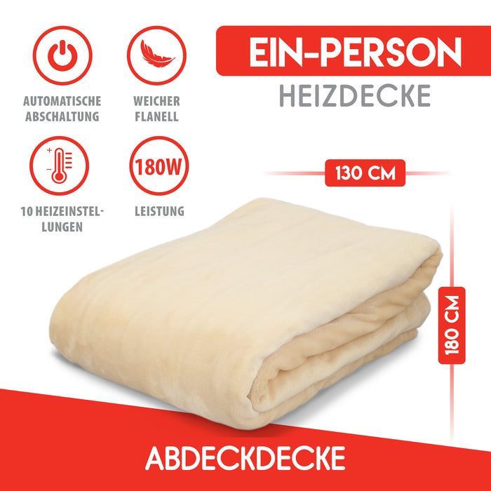 Alpina - Elektrische deken – 180 x 130 cm – beige flanel - Bivakshop