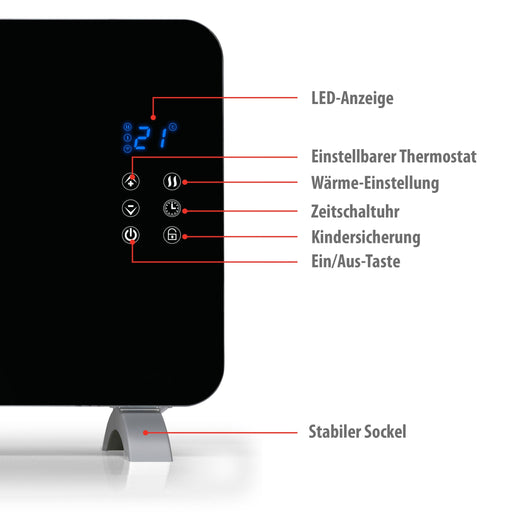 Alpina - Glas paneelverwarming – 230V 2000W – Wifi bediening - Bivakshop