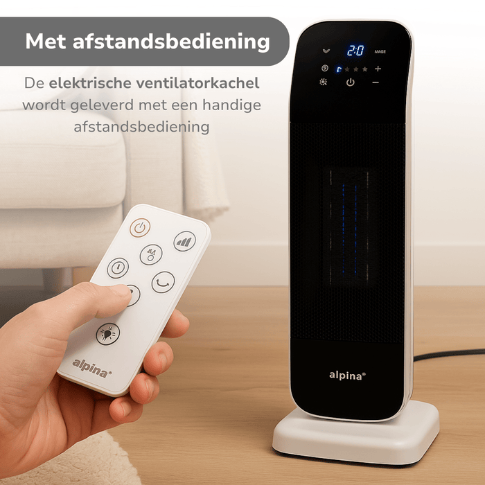 Alpina Heater Tower – 230V 2000W PTC – Kachel & ventilator - Bivakshop