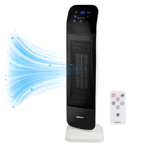 Alpina Heater Tower – 230V 2000W PTC – Kachel & ventilator - Bivakshop