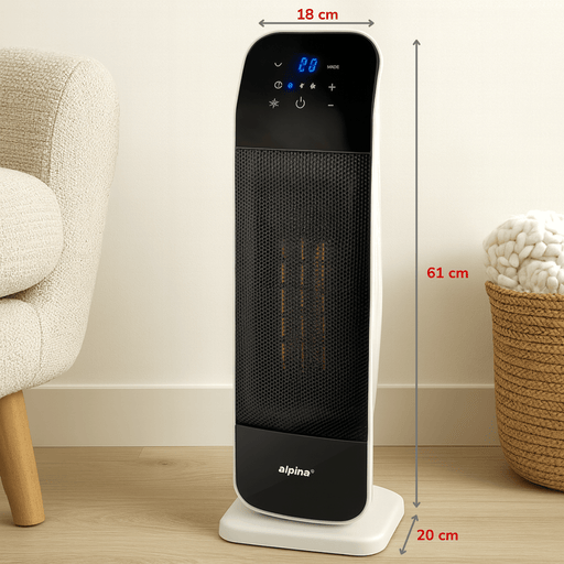 Alpina Heater Tower – 230V 2000W PTC – Kachel & ventilator - Bivakshop