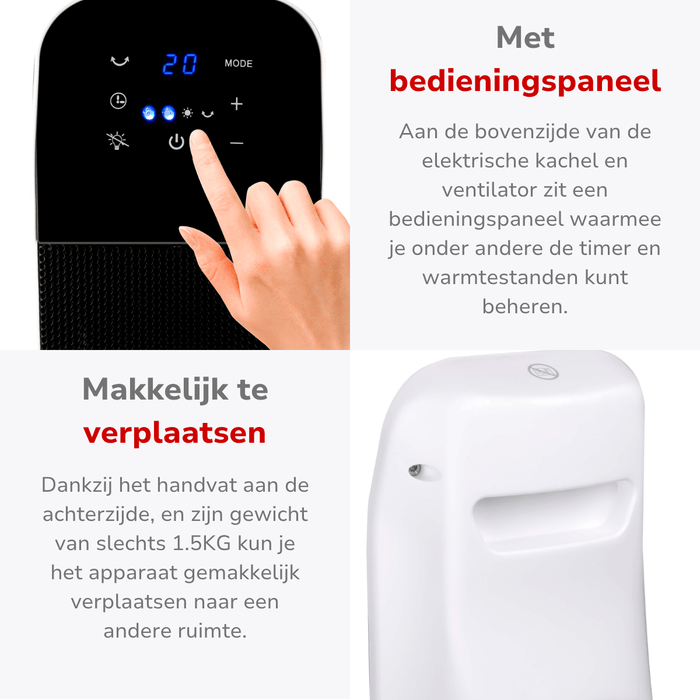 Alpina Heater Tower – 230V 2000W PTC – Kachel & ventilator - Bivakshop