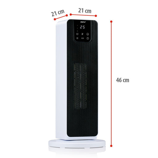 Alpina - PTC kachel digitaal 800/2000W – Energiezuinig – Met afstandsbediening - Bivakshop