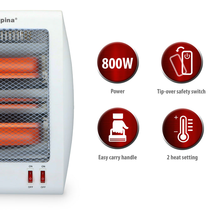 Alpina - Quartz kachel – 800W – Compact & draagbaar - Bivakshop