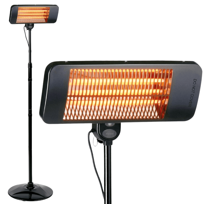 Alpina - Terrasverwarmer 650–2000W – Infrarood – Verstelbare standaard - Bivakshop