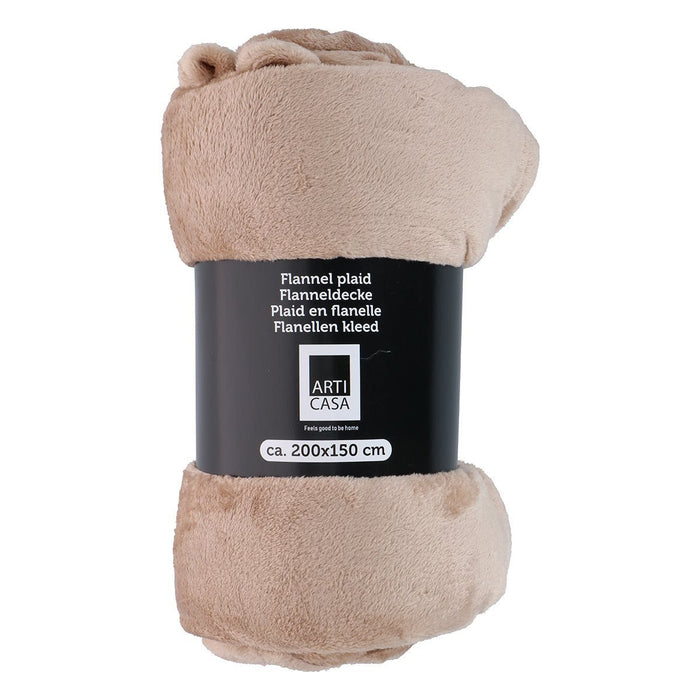 Arti Casa - Fleece deken – 150x200 cm – Beige - Bivakshop