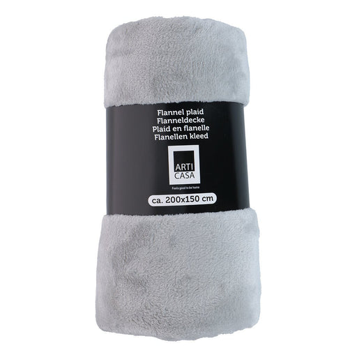 Arti Casa - Fleece deken – 150x200 cm – Lichtgrijs - Bivakshop