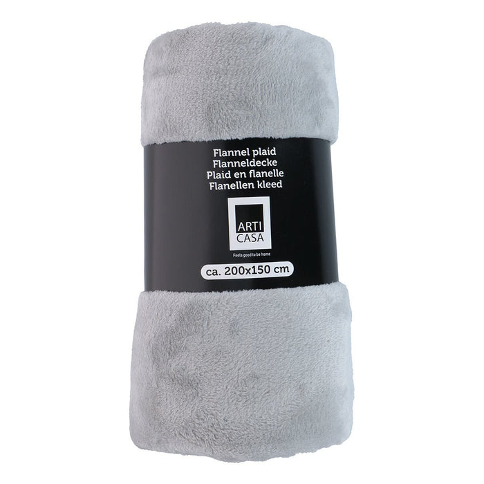 Arti Casa - Fleece deken – 150x200 cm – Lichtgrijs - Bivakshop