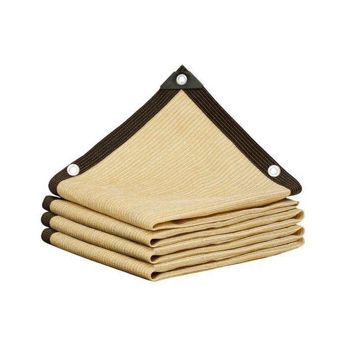 Beige zonnescherm net – Perforeerde hittebestendige zonwering voor tuin, terras & balkon - Bivakshop