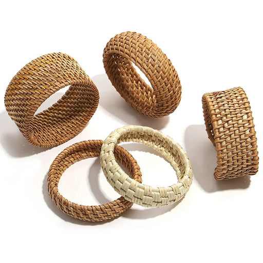 boho bamboe rotan gevlochten armband