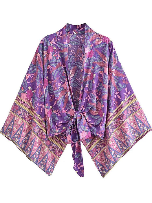 boho kimono bloemenprint zomer dames