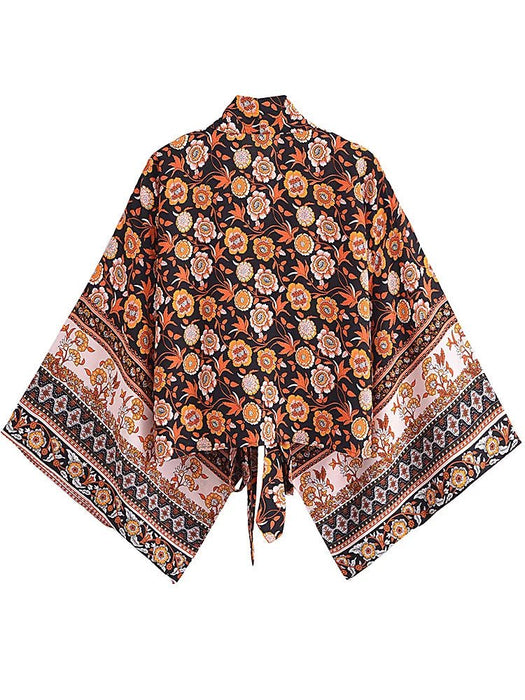 boho kimono bloemenprint zomer dames