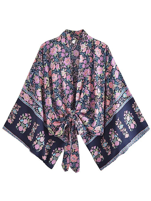 boho kimono bloemenprint zomer dames