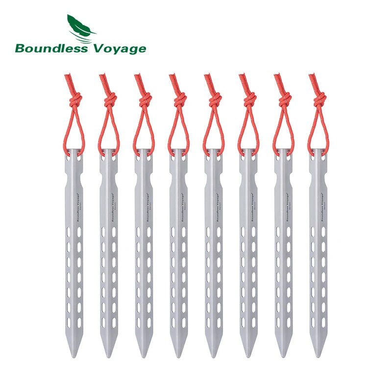 Boundless Voyage titanium tentharingen - Lichtgewicht en draagbaar - Voor outdoor en kamperen - Bivakshop
