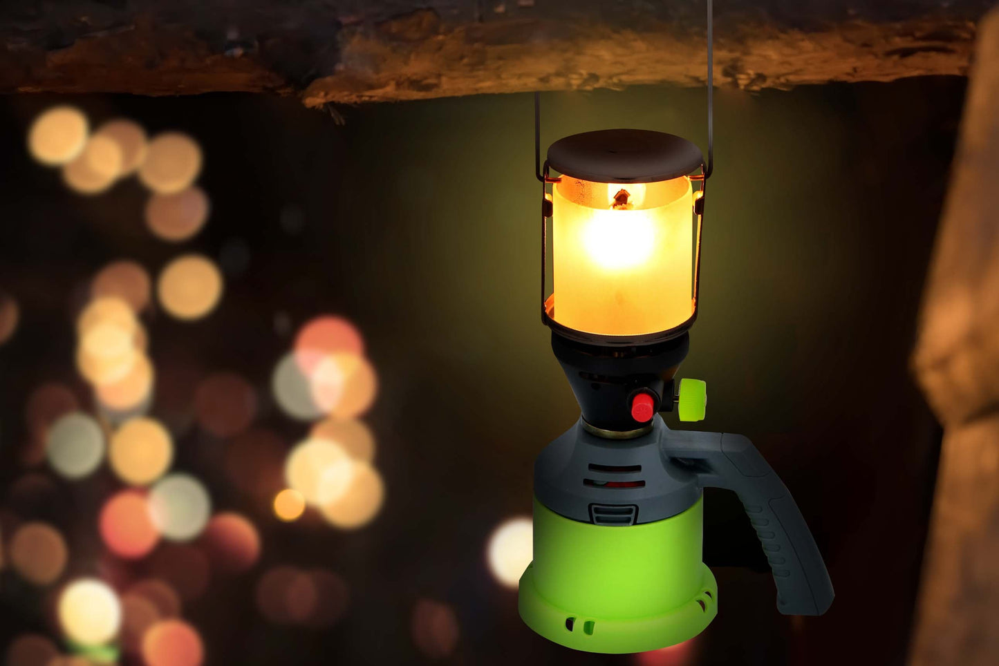 Camping gaslamp met 3 gaskousjes - Heldere verlichting voor buitenavonturen - Bivakshop