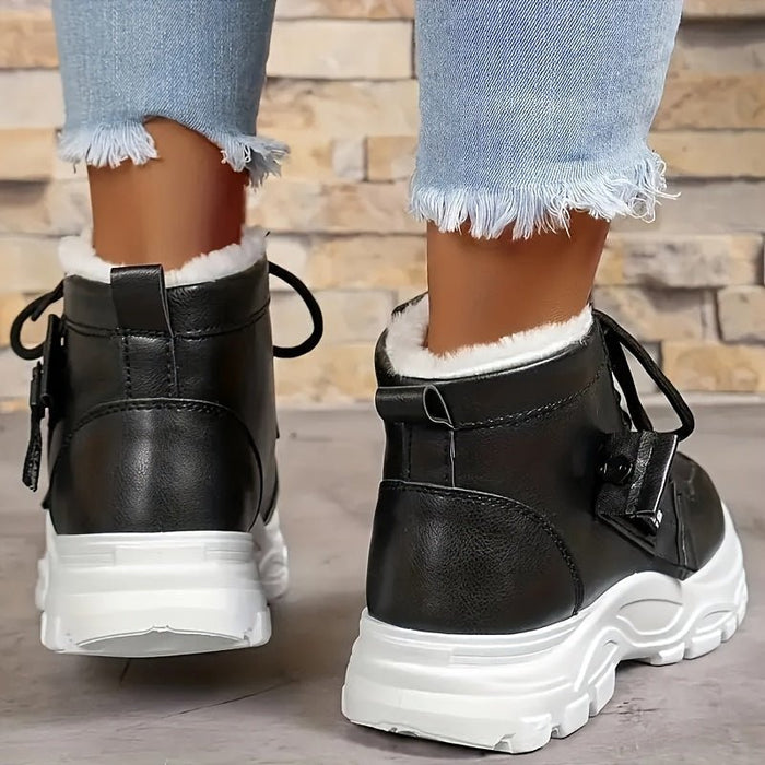 Dames High Top Sneakers – Warm Gevoerd en Platform Zool - Bivakshop