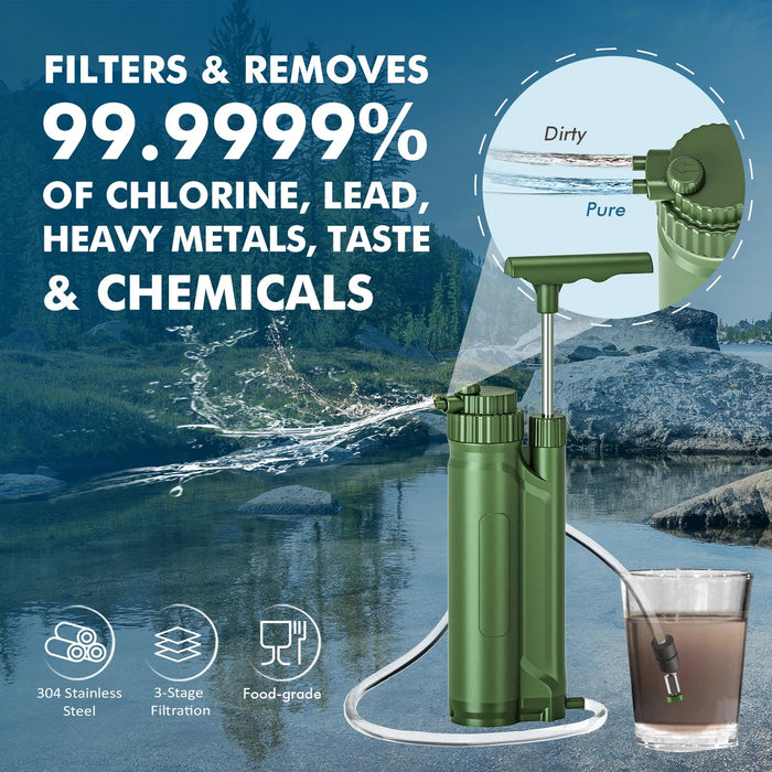 Draagbaar omgekeerde osmose waterfilter - Voor kamperen en noodsituaties - Bivakshop