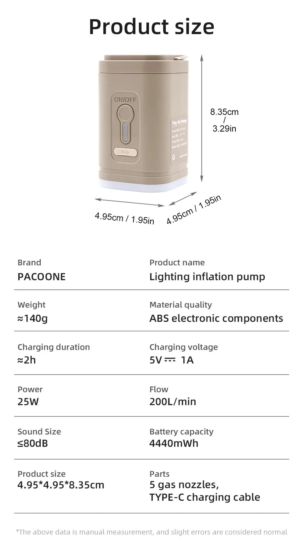 Draagbare - Draadloze elektrische luchtpomp inflator deflator voor - Opblaasbare artikelen - Bivakshop