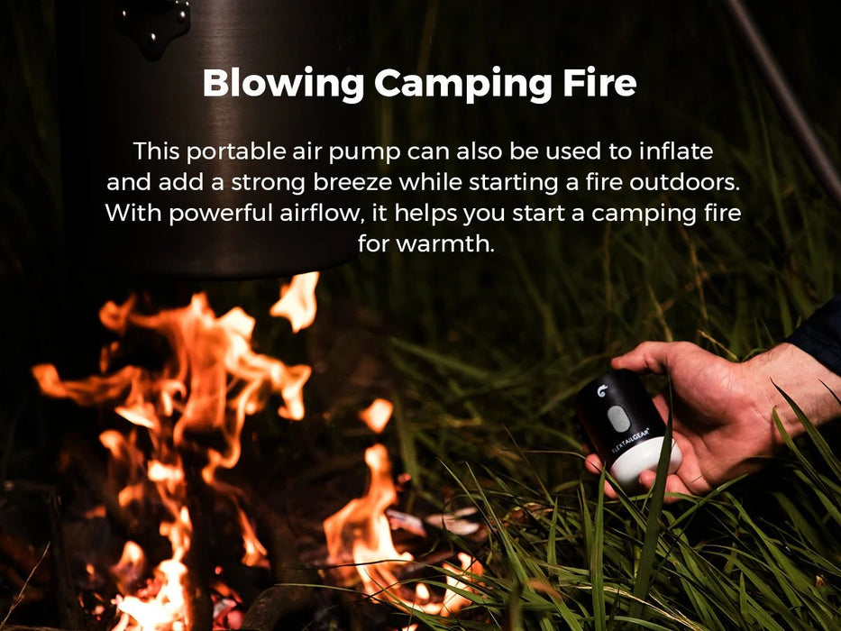 Draagbare elektrische luchtpomp – met lamp – compact & krachtig - Bivakshop