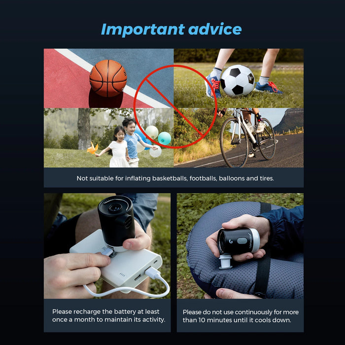 Draagbare elektrische luchtpomp – met lamp – compact & krachtig - Bivakshop