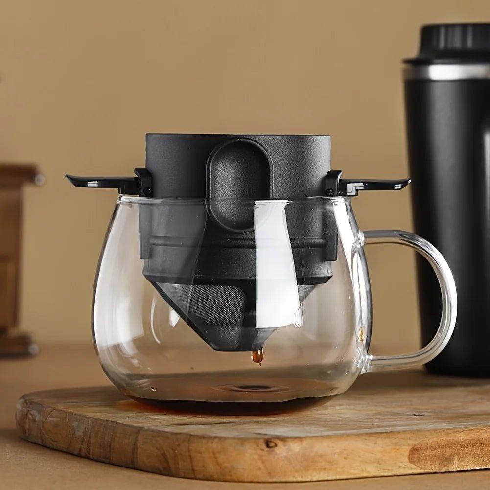 Draagbare pour - over koffiemaker – Inklapbare filter – RVS mok voor reizen & outdoor - Bivakshop