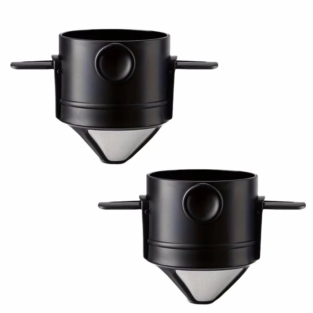 Draagbare pour - over koffiemaker – Inklapbare filter – RVS mok voor reizen & outdoor - Bivakshop