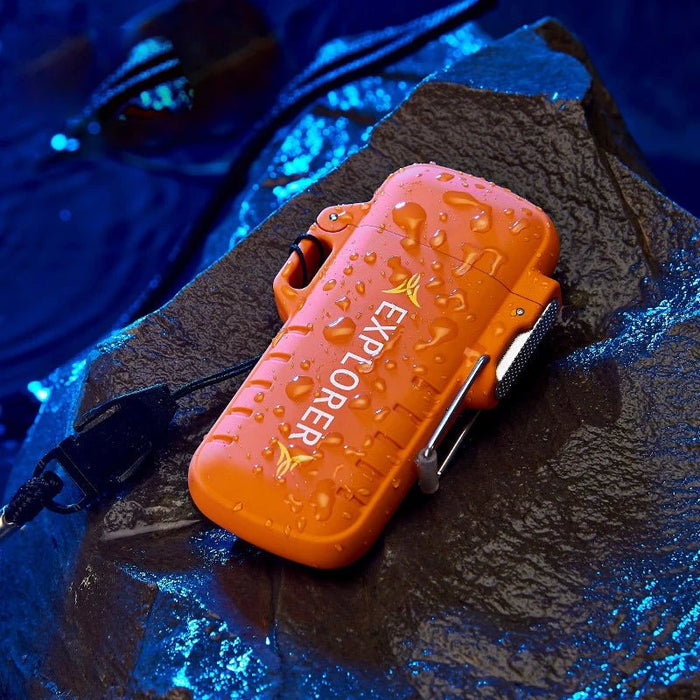 Draagbare waterdichte USB - boogaansteker - Winddicht en oplaadbaar - Compacte gadget voor buitengebruik - Bivakshop