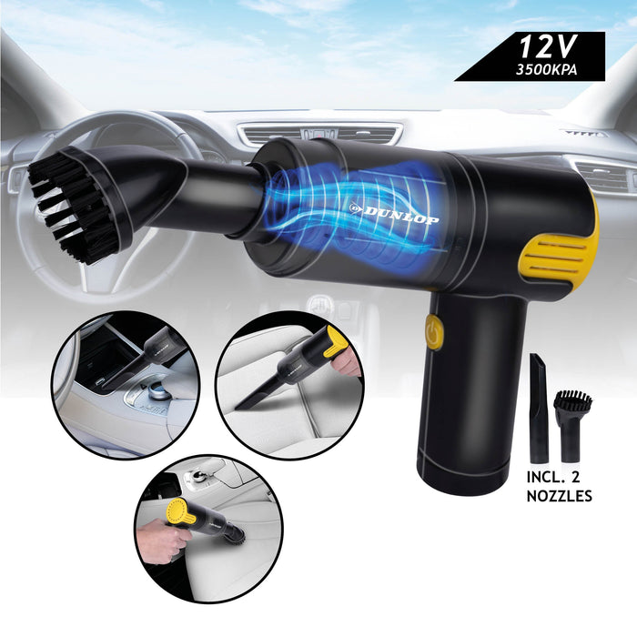 Dunlop - Auto stofzuiger 12V – Nat & droog – Met lange kabel - Bivakshop