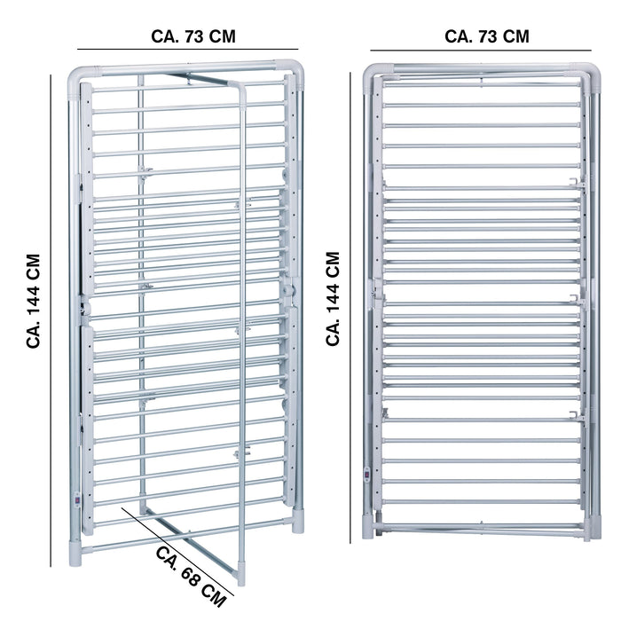 Elektrisch droogrek – 21 m droogruimte & 30 verwarmde stangen - Bivakshop