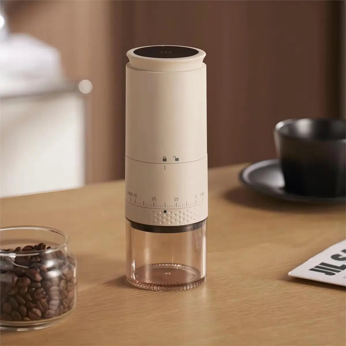 Elektrische koffiemolen met 1500mAh accu – Instelbare maalgraad & Type - C opladen - Bivakshop