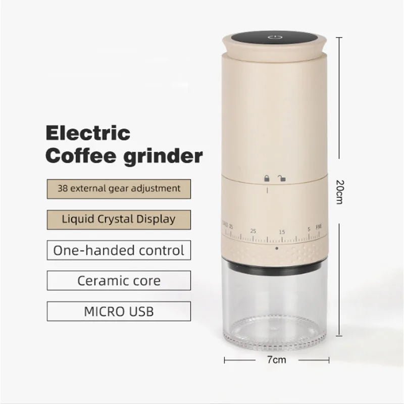 Elektrische koffiemolen met 1500mAh accu – Instelbare maalgraad & Type - C opladen - Bivakshop