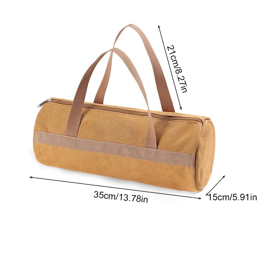 Grote cilindervormige opbergtas – Lichtgewicht canvas tentpenhouder voor campinggereedschap - Bivakshop