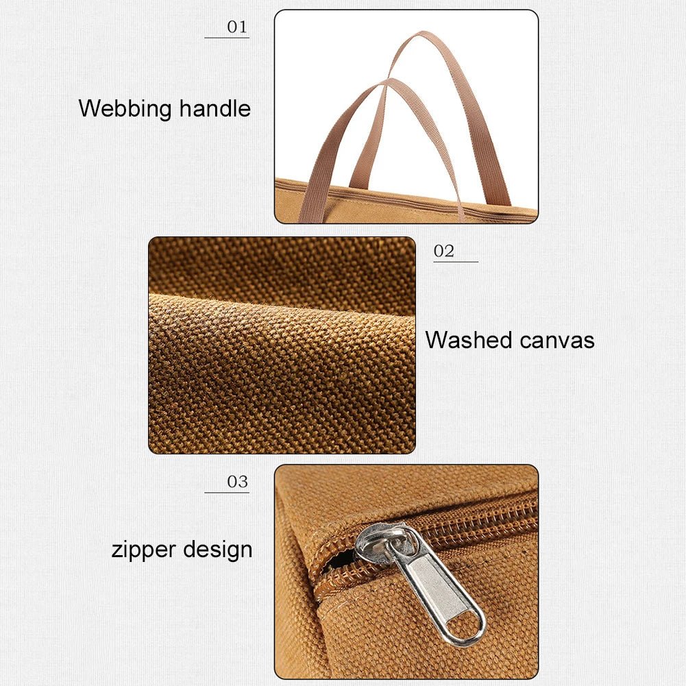 Grote cilindervormige opbergtas – Lichtgewicht canvas tentpenhouder voor campinggereedschap - Bivakshop