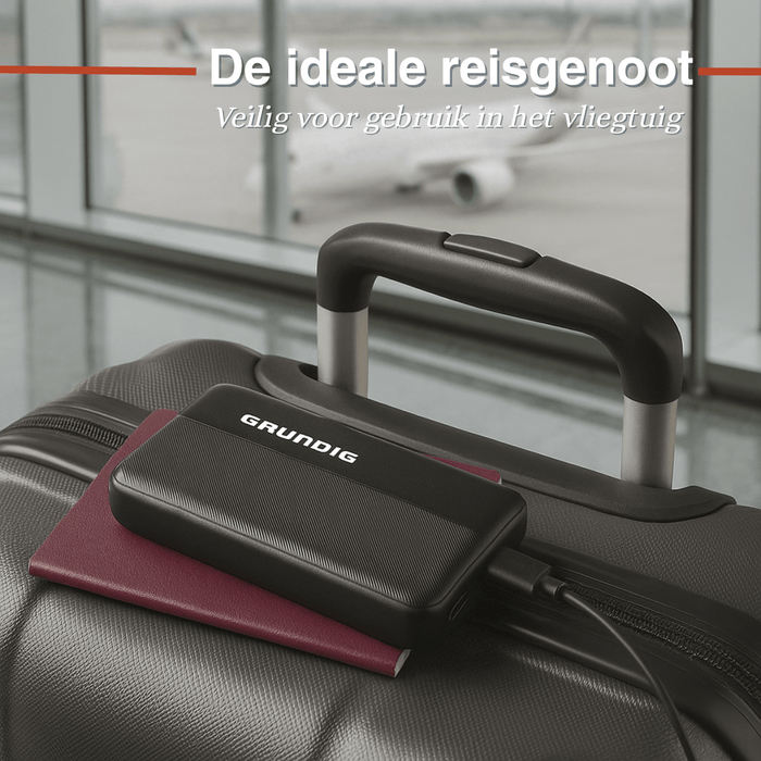 Grundig - Powerbank 20000 mAh – Hoge capaciteit – Dubbele USB - uitgang - Bivakshop