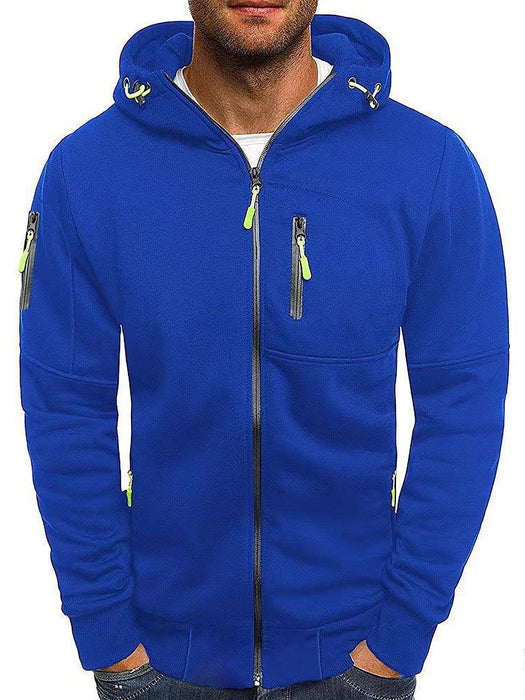 Heren Hoodie Jas met Rits – Sportief - Effen Kleur - Bivakshop