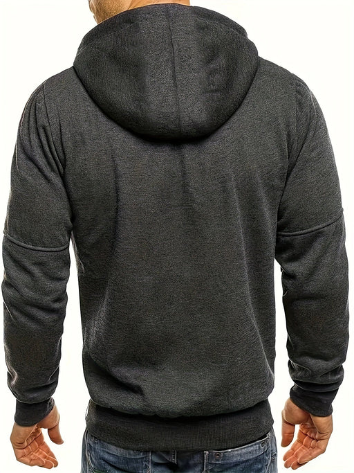 Heren Hoodie Jas met Rits – Sportief - Effen Kleur - Bivakshop