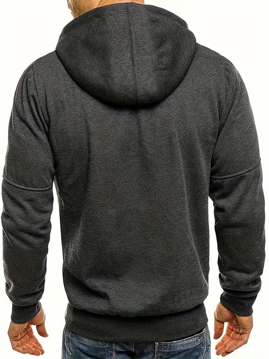 Heren Hoodie Jas met Rits – Sportief - Effen Kleur - Bivakshop