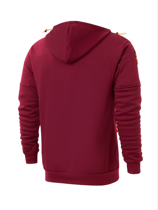 Heren Hoodie Jas met Rits – Sportief - Effen Kleur - Bivakshop