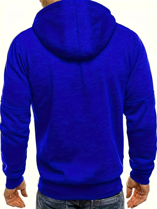 Heren Hoodie Jas met Rits – Sportief - Effen Kleur - Bivakshop
