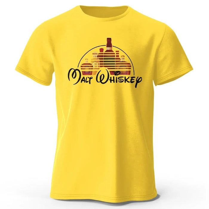 Heren T-shirt met Malt Whiskey print - 100% katoen - Oversized grappige casual zomer top - Bivakshop