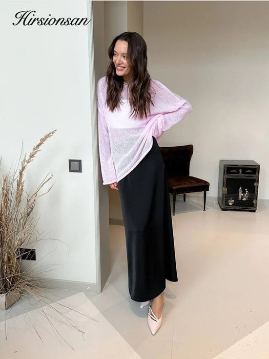 Hirsionsan - Elegante tricot pullover dames - Zomer herfst losse pasvorm - Bivakshop